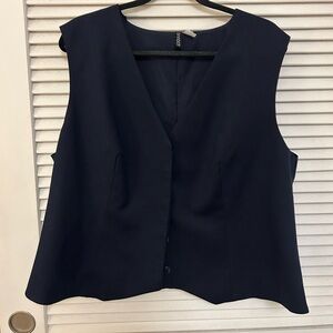 H&M Dark Blue Sleeveless vest